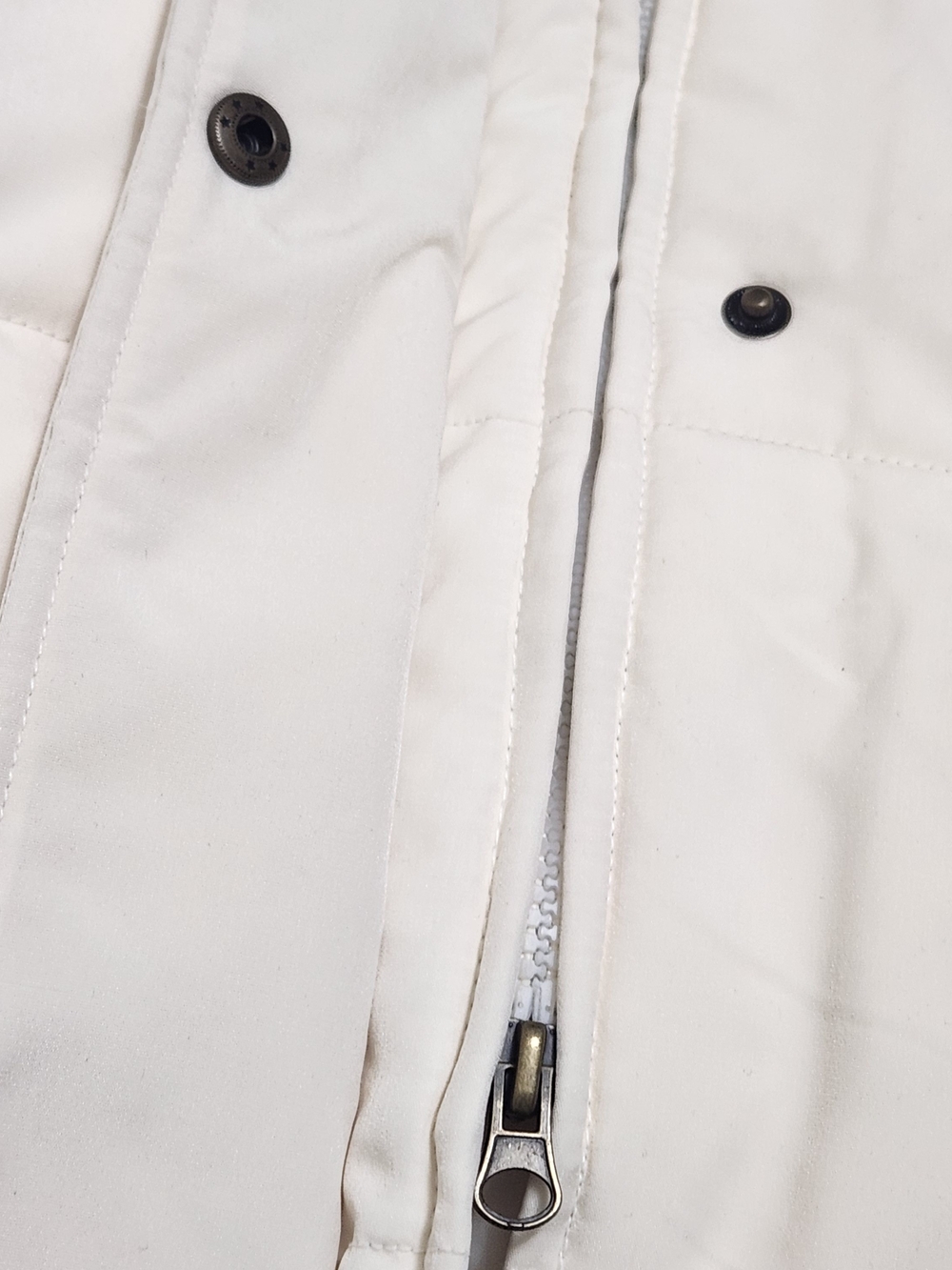 💐NEW Centigrade Goose Down Jacket Womens M Cream Faux Fur Longline Y2K Winter - Picture 10 of 16